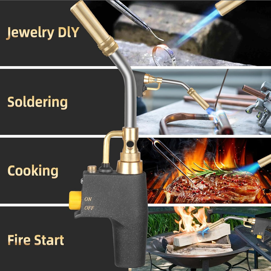 Propane Torch Head with Igniter for MAP, MAPP and Propane Y45368