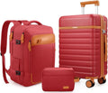 3 Piece PC Hardside Carry On Luggage Set with Spinner Wheels and TSA Lock X5449