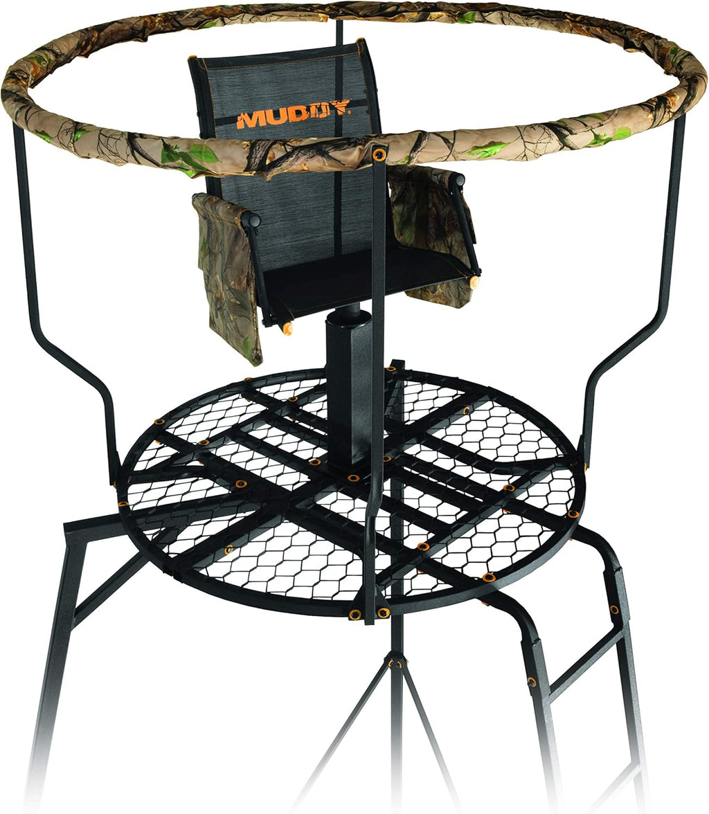 16 Foot Single Seater Foldable Outdoor Hunting Tripod Stand with 2 Detachable Gear Bags H867717