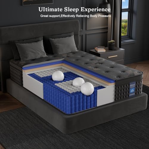 10 Inch Hybrid Queen Mattress with Memory Foam & Pocket Spring P21696