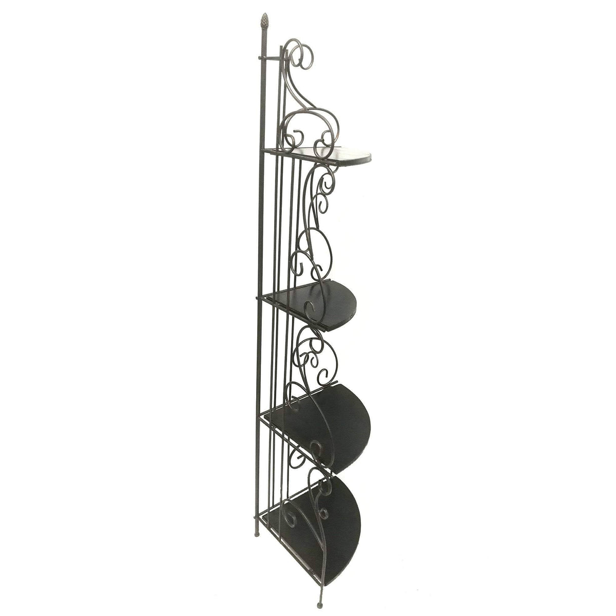 Four Tier Metal Corner Shelf Bookcase C416