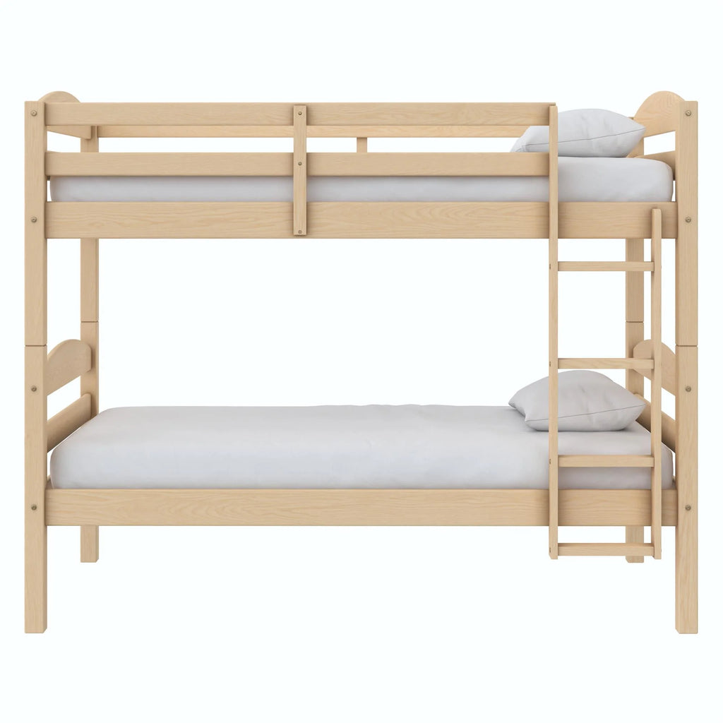 Solid Wood Twin-over-Twin Convertible Bunk Bed J8671