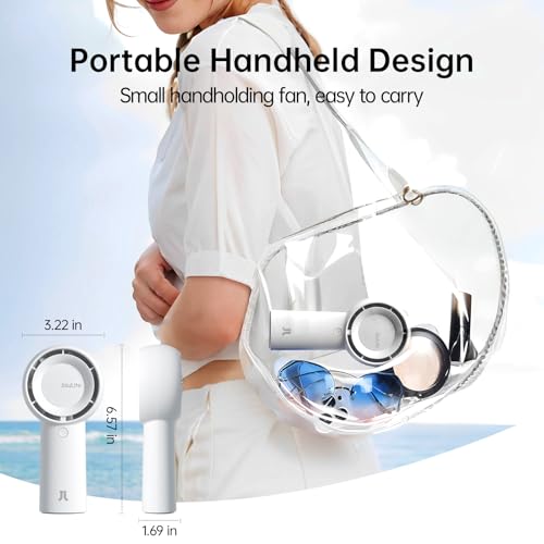 Portable Handheld Turbo Fan 6000mAh USB Rechargeable 5 Speeds Black V403