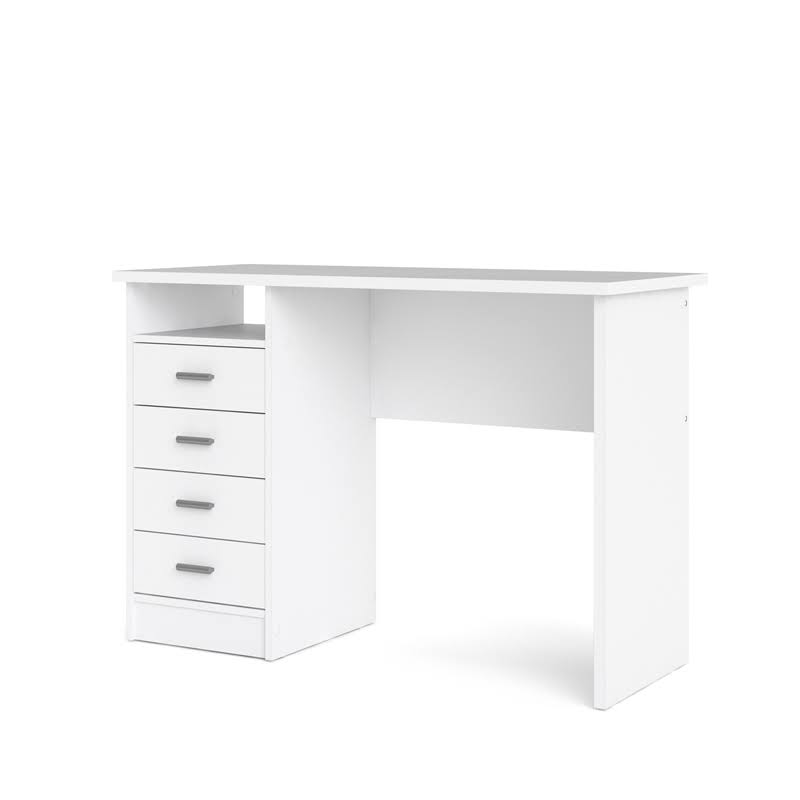 White Wooden Writing Desk Set U297749