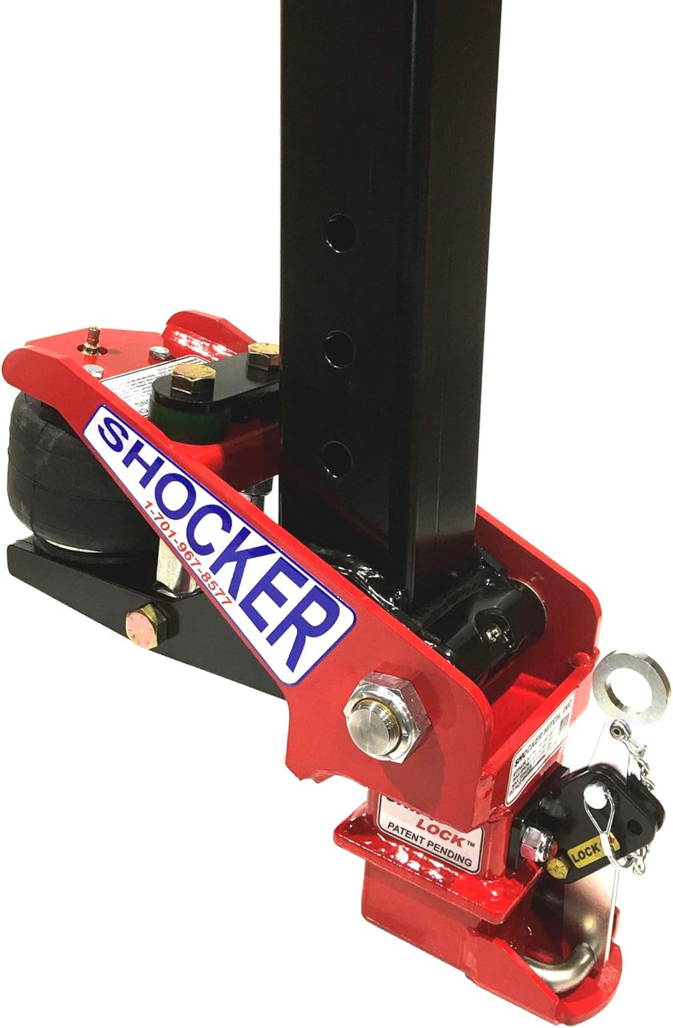 Gooseneck Air Hitch & Coupler, Square 4" Straight Pin 30K Coupler 9" Offset R13049
