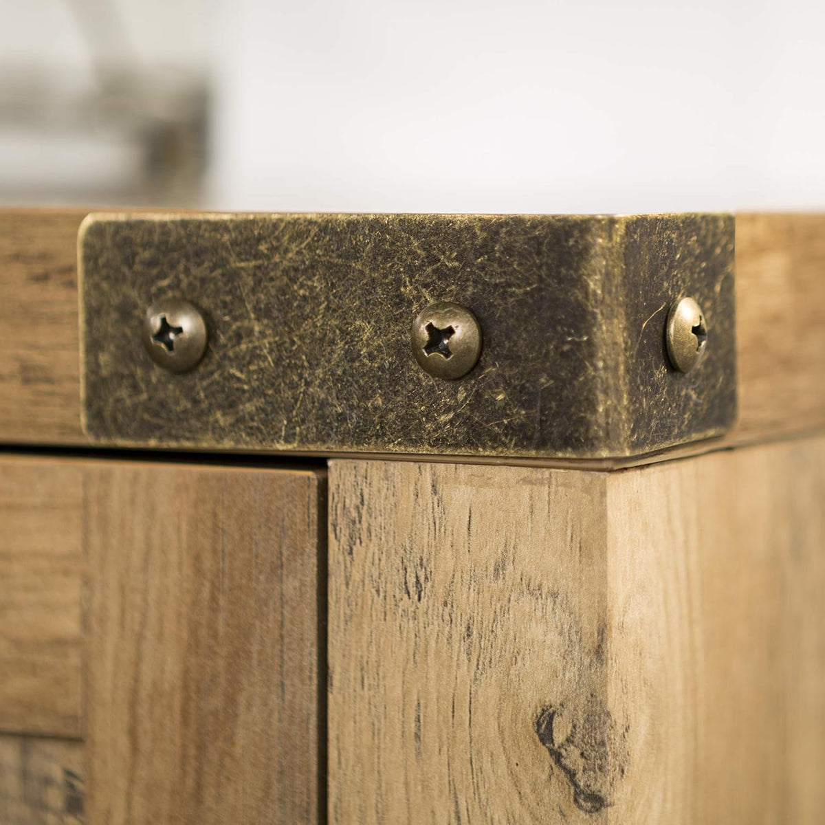 58 Inch Reclaimed Barnwood TV Stand Cabinet S393