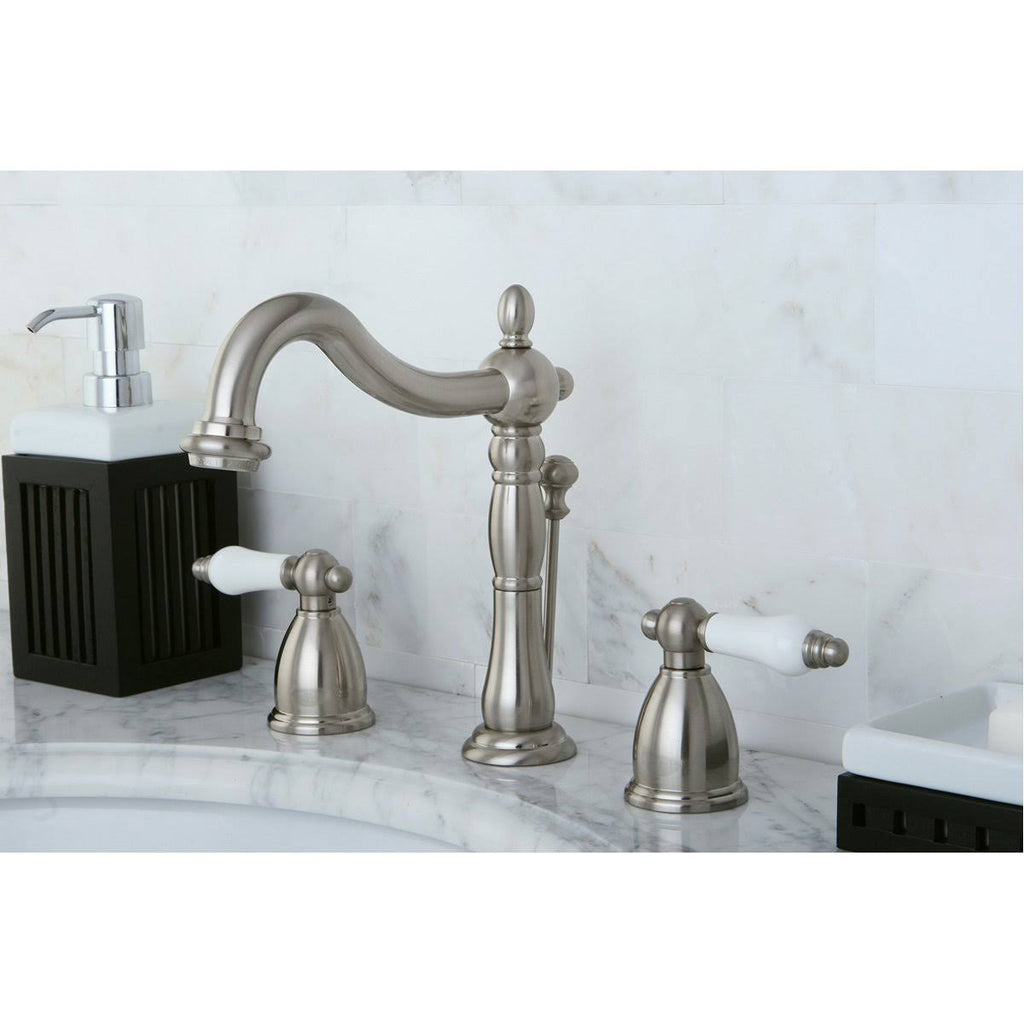 8x22 Widespread Bathroom Faucet, Brushed Nickel I3162