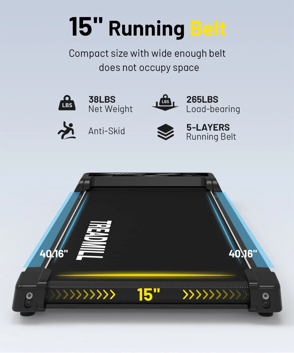 Black Portable Walking Pad Treadmill C941