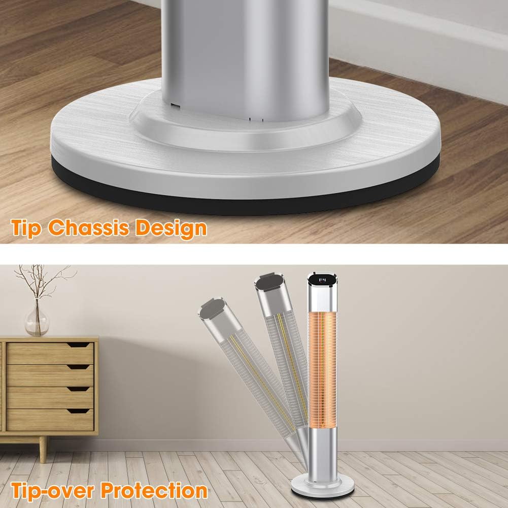 1500W Electric Infrared Standing Heater with Remote Control M449