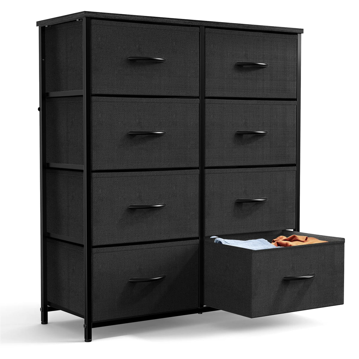 Brown 8 Fabric Drawer Dresser TV Stand X133