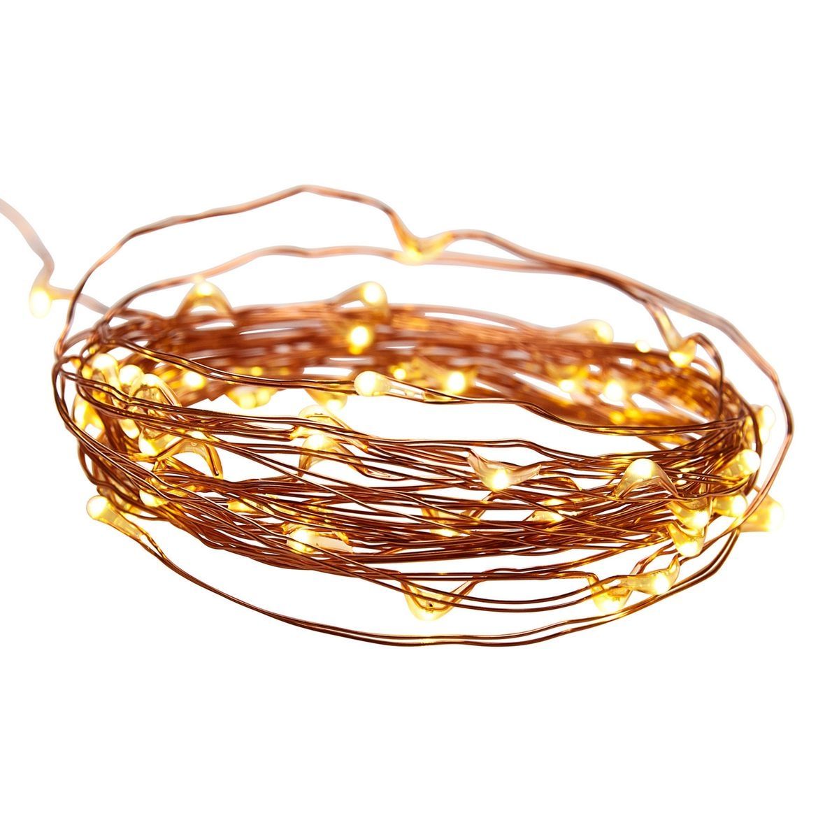 Warm White Copper Wire Lights with Remote U297