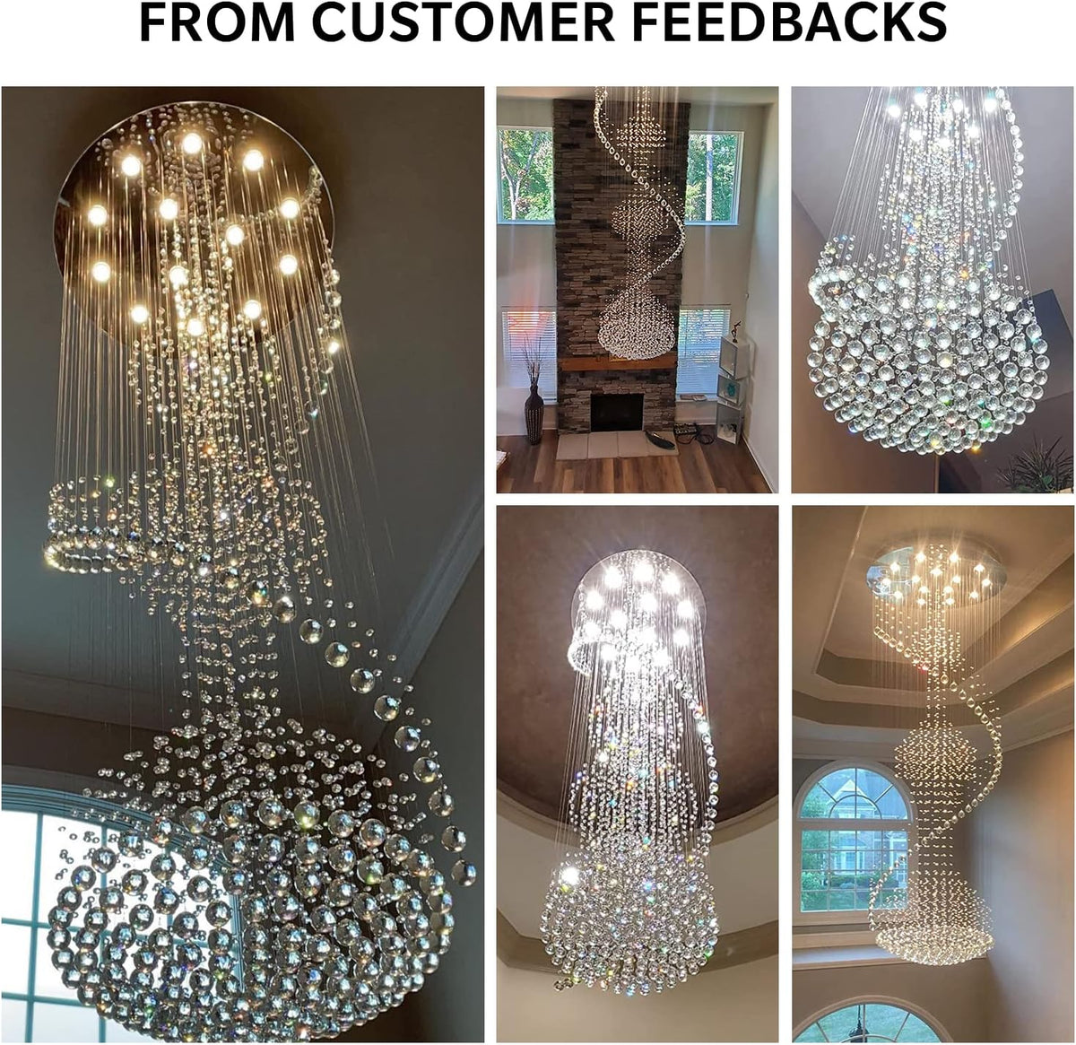 Crystal Spiral Chandelier for Staircase Y153578
