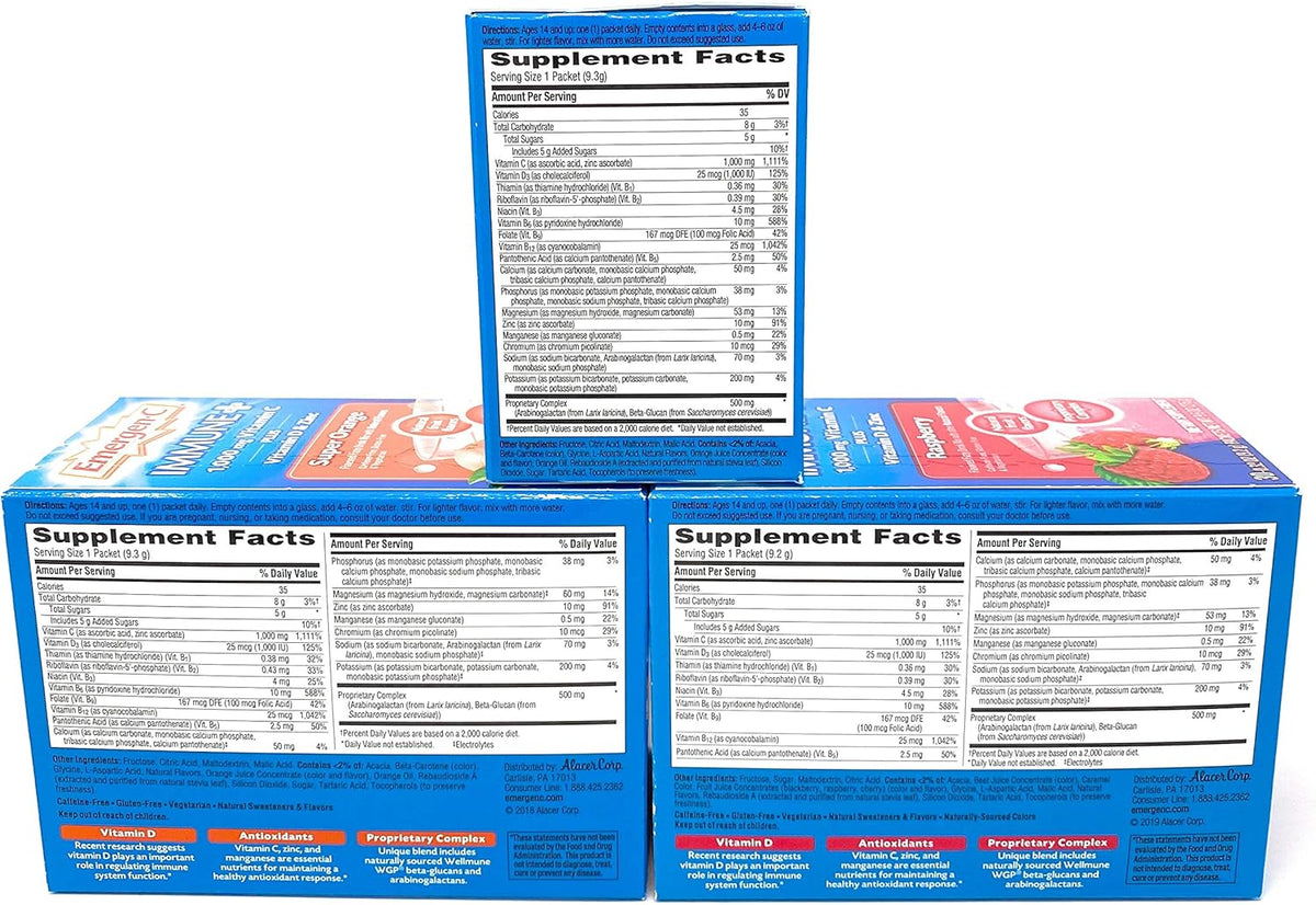 Super Orange and Raspberry Dietary Supplement Fizzy Drink Mix Powder K571