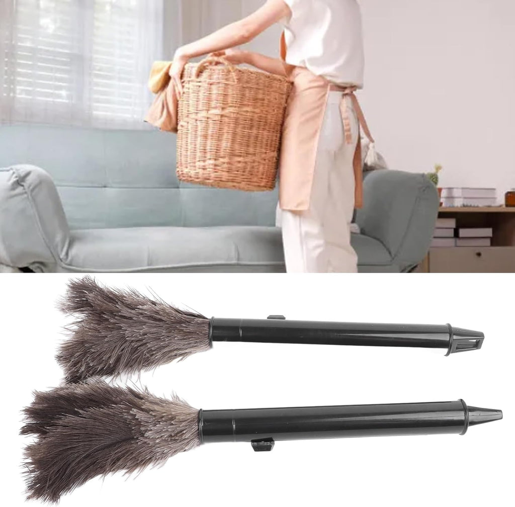 Ostrich Feather Duster Retractable Extendable Handheld C902