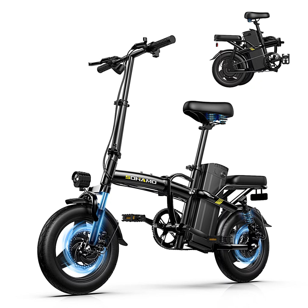 Electric Bike with 400W Motor 48V 13Ah Removable Battery Folding C467