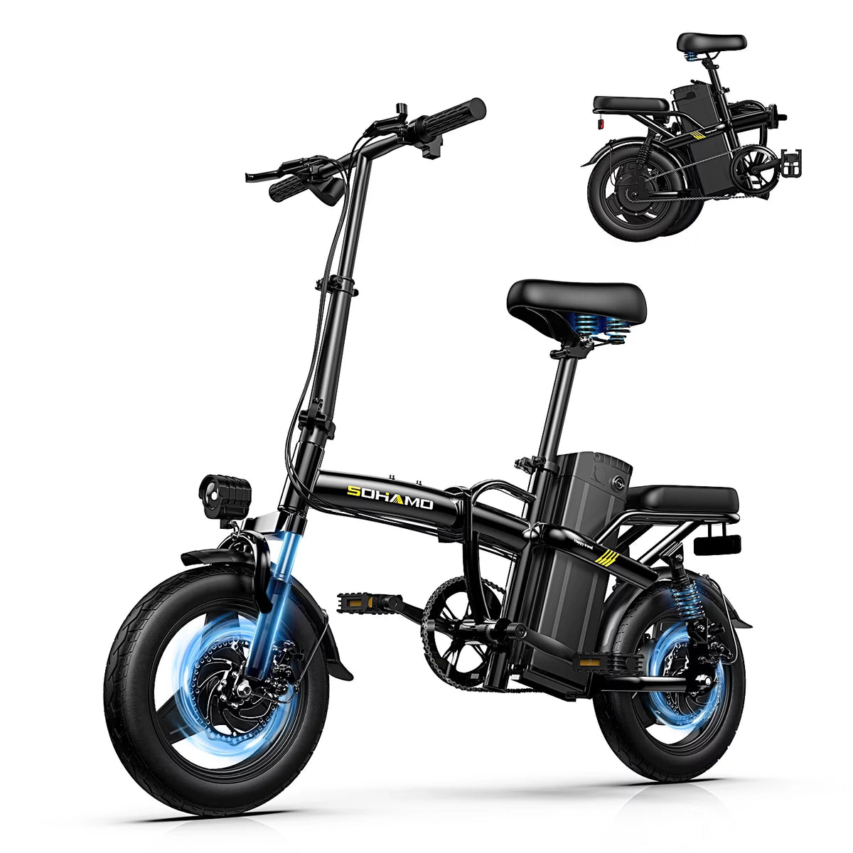 Electric Bike with 400W Motor 48V 13Ah Removable Battery Folding C467