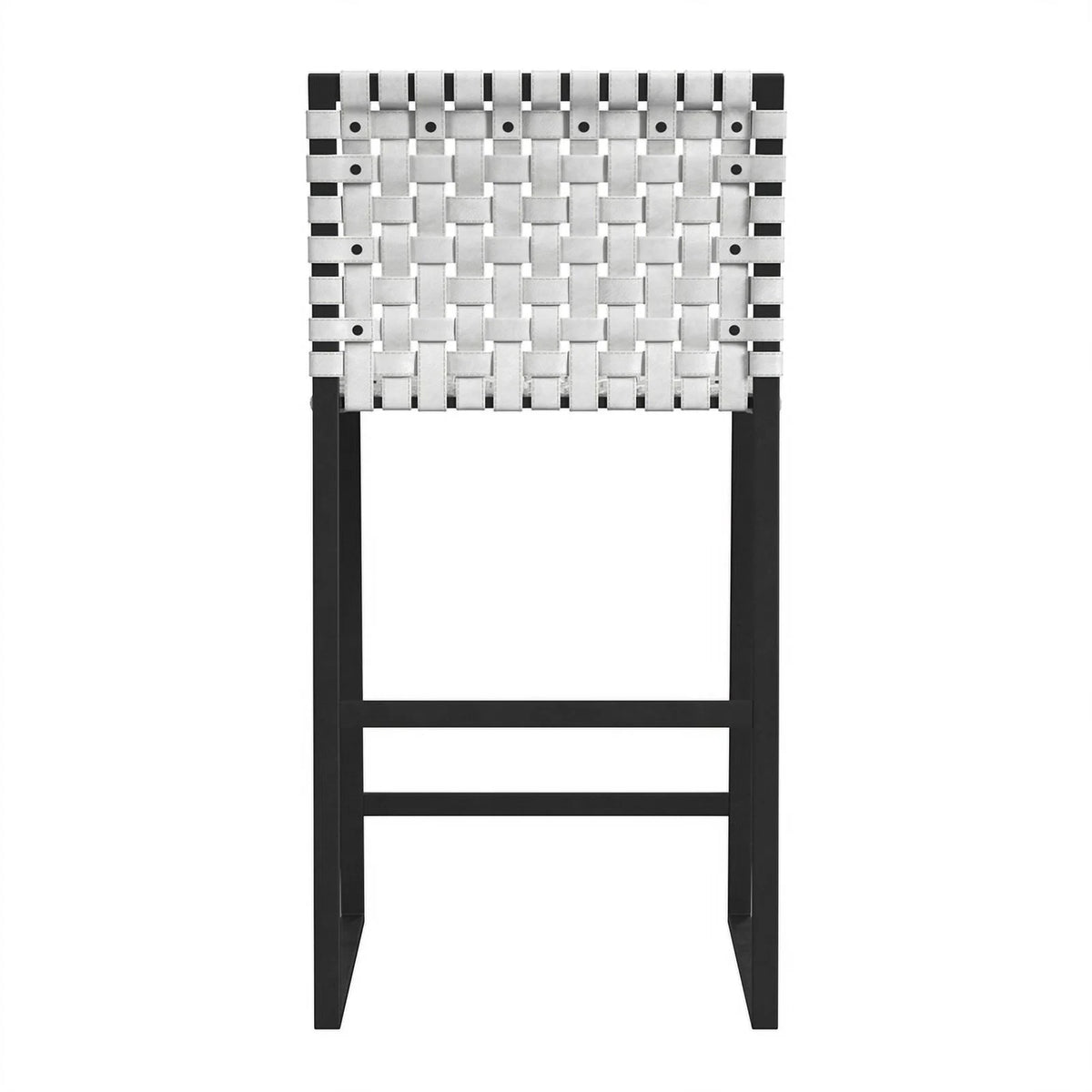 Woven Leather Counter Stool Q720