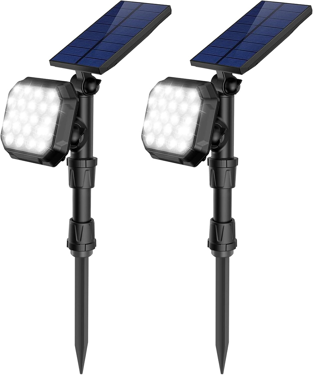 22 LED 700 Lumens Cool White Solar Landscape Spotlights, 4 Pack P561