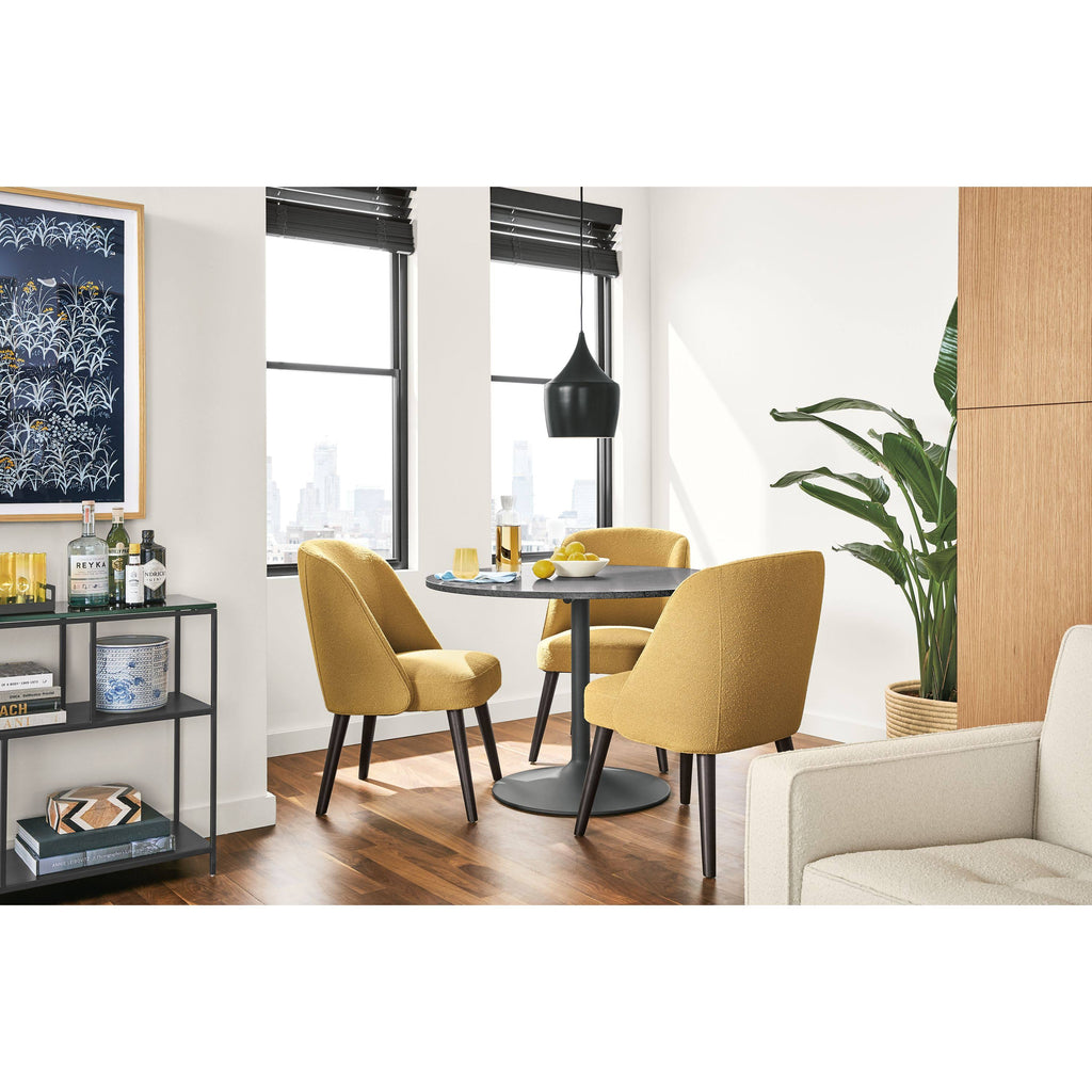 Modern Cora Side Chair in Tatum Moss with Charcoal Legs Green Brown Performance Fabric C20771