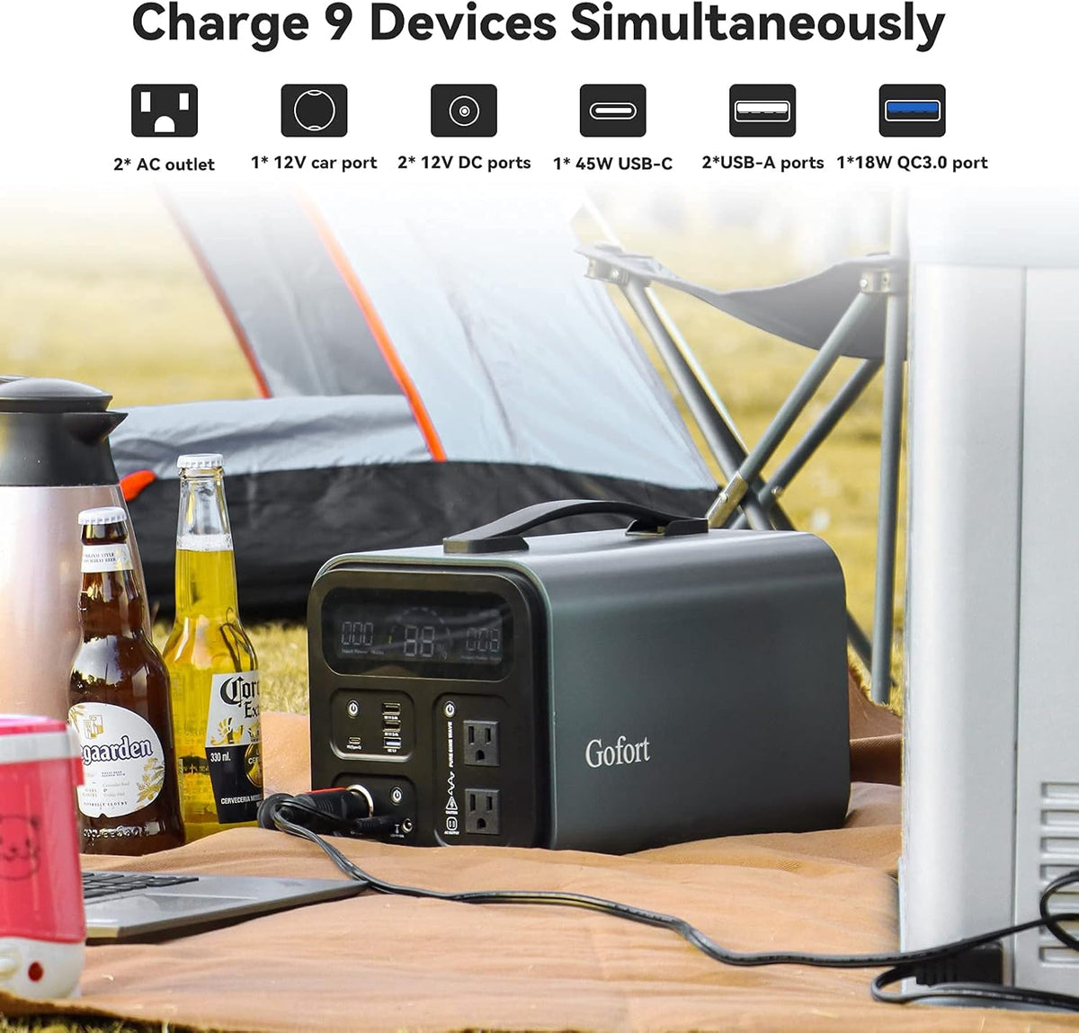 1100Wh Portable Power Station with 110V AC Outlets N53818
