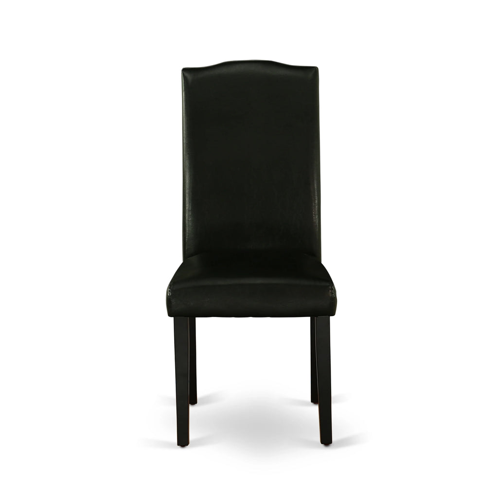 Black Leather Seat 7-piece Wood Dining Set E42338