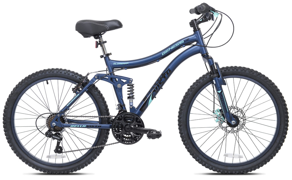 Blue Full Suspension Mountain Bike G6366