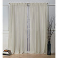 Faux Linen Slub Textured Hidden Tab Rod Pocket Light Filtering Curtain Panel Pair 54"x96" C761