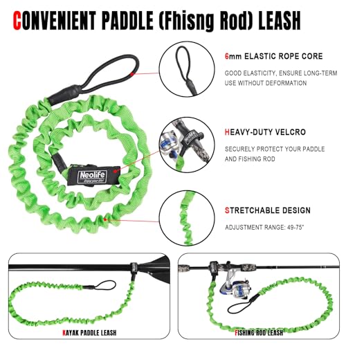 Aluminum Kayak Paddle with Plastic Blades and Paddle Leash, 3 Piece L6511