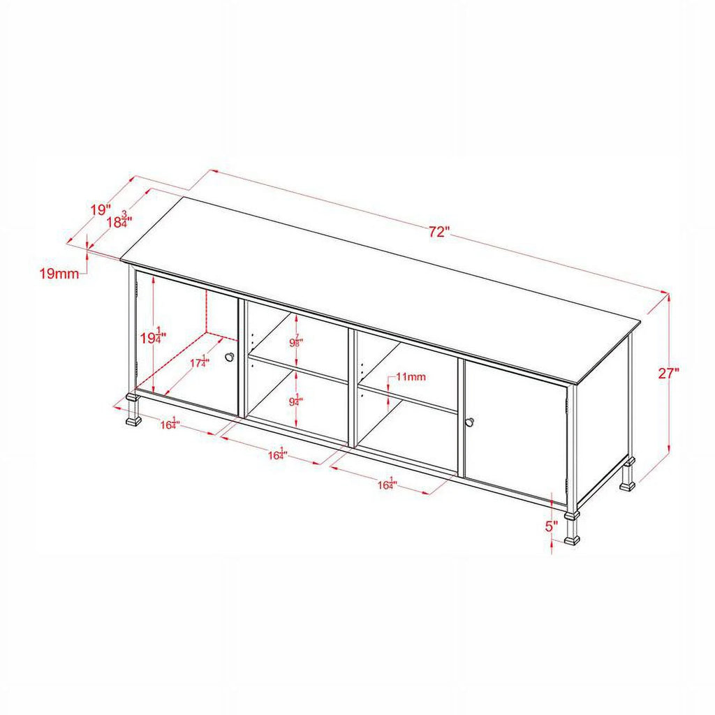 Industrial Wood 72-Inch TV Stand J286
