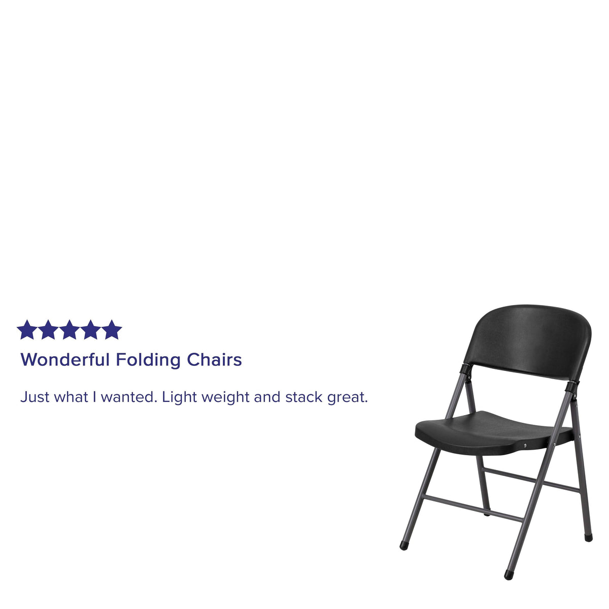 6 Pk 330 lb. Capacity Plastic Folding Chair Z890156