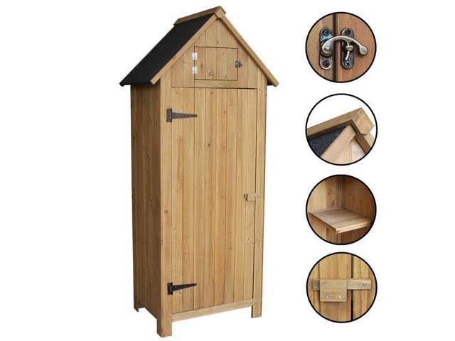 Brown Solid Wood Tool Shed R45968