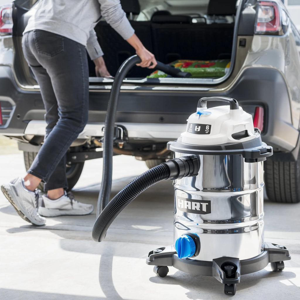 8 Gallon 6 Peak HP Stainless Steel Wet/Dry Vacuum M3772