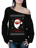 Off Shoulder Christmas Sweater Y651