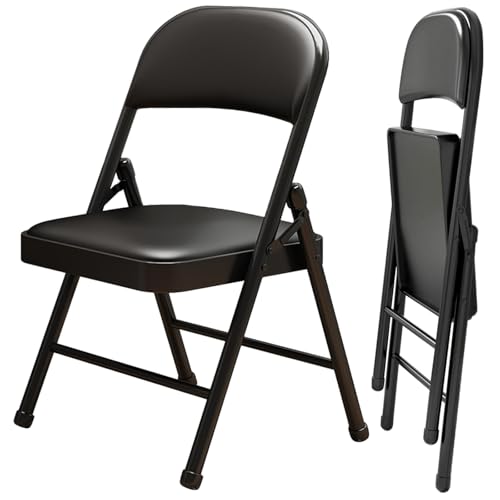 Black Padded Folding Chair W7066