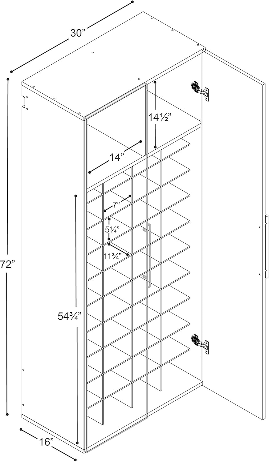 White Storage Cabinet C2341