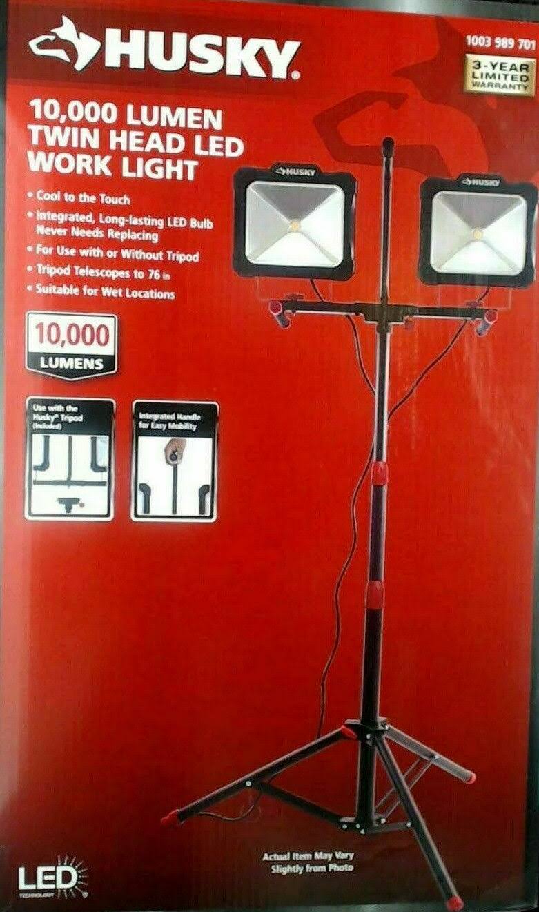10,000-Lumen Twin-Head LED Work Light U320065