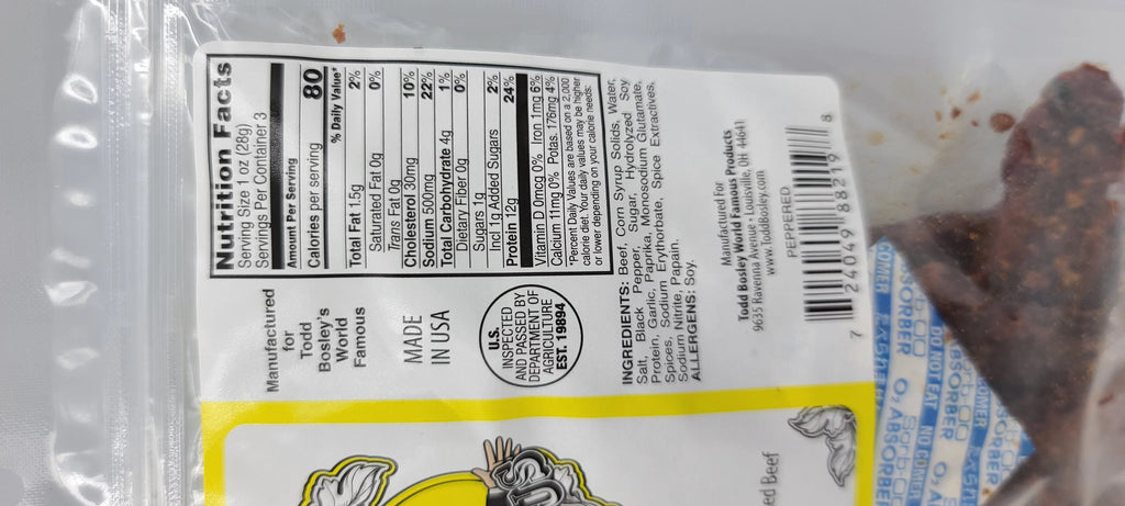 3.25 Oz Peppered Jerky 3 Pack X89446