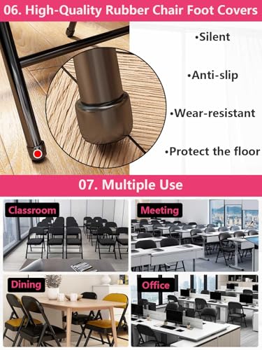 Black Padded Folding Chair W7066
