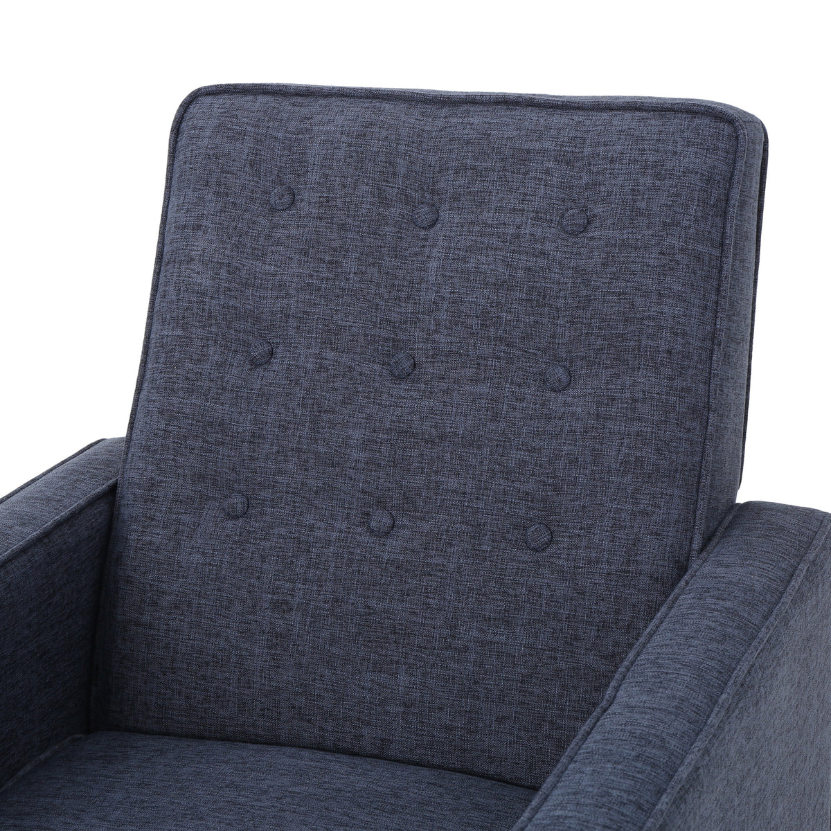 Dark Blue Tufted Fabric Recliner G237959