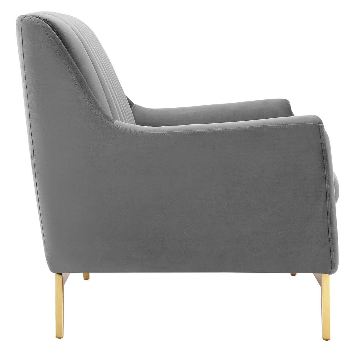 Gray Channel Tufted Performance Velvet Loveseat C9905