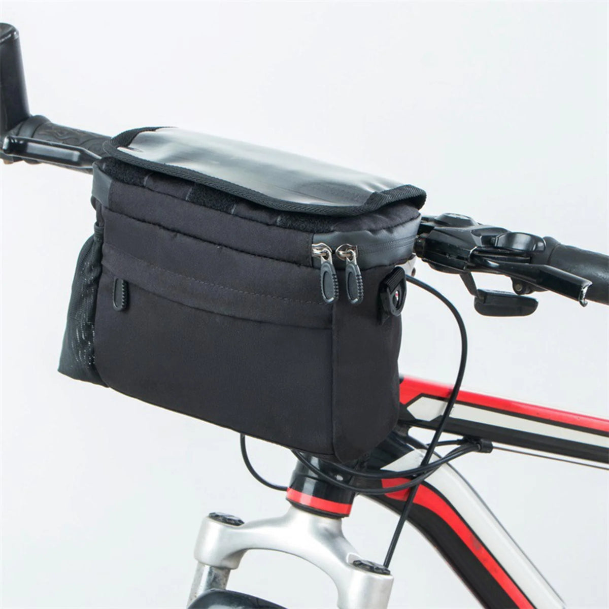 Handlebar Bag with Transparent Pouch Touch Screen Front Pack Pocket D68370