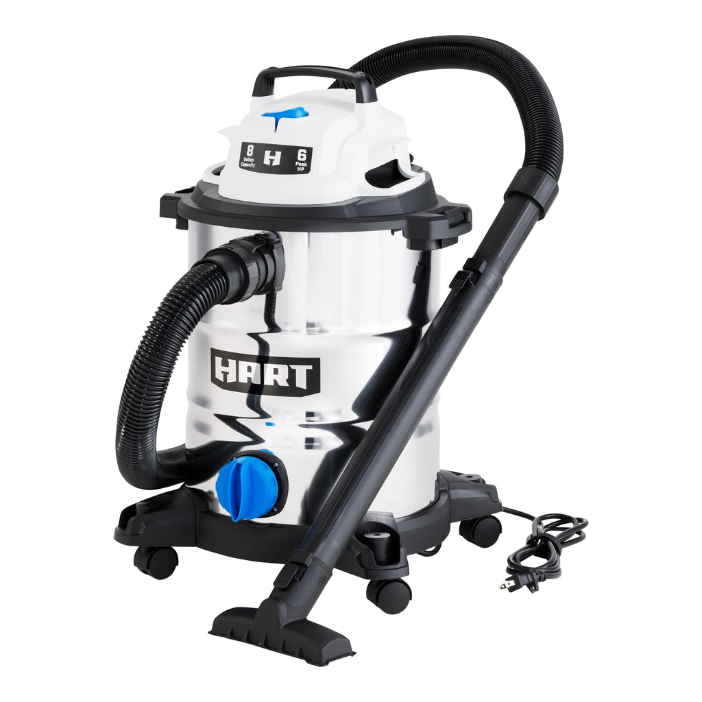 8 Gallon 6 Peak HP Stainless Steel Wet/Dry Vacuum M3772