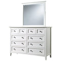 White Mahogany Dresser & Mirror C461031