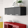 Wall Mounted China Cabinet Black S8059