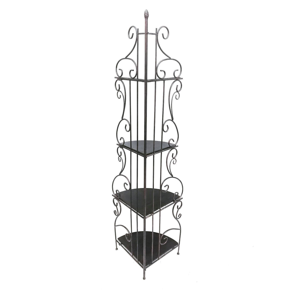 Four Tier Metal Corner Shelf Bookcase C416