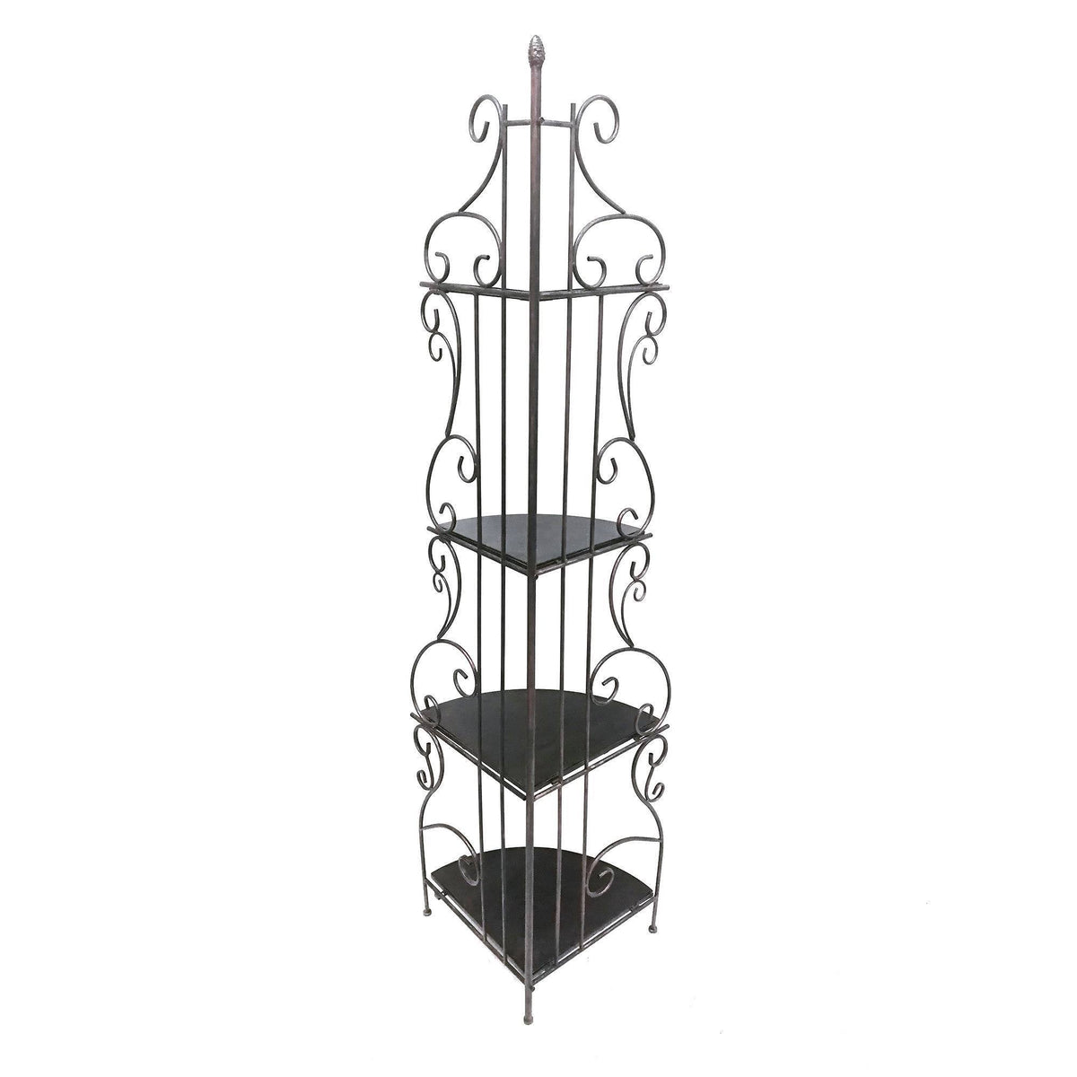 Four Tier Metal Corner Shelf Bookcase C416
