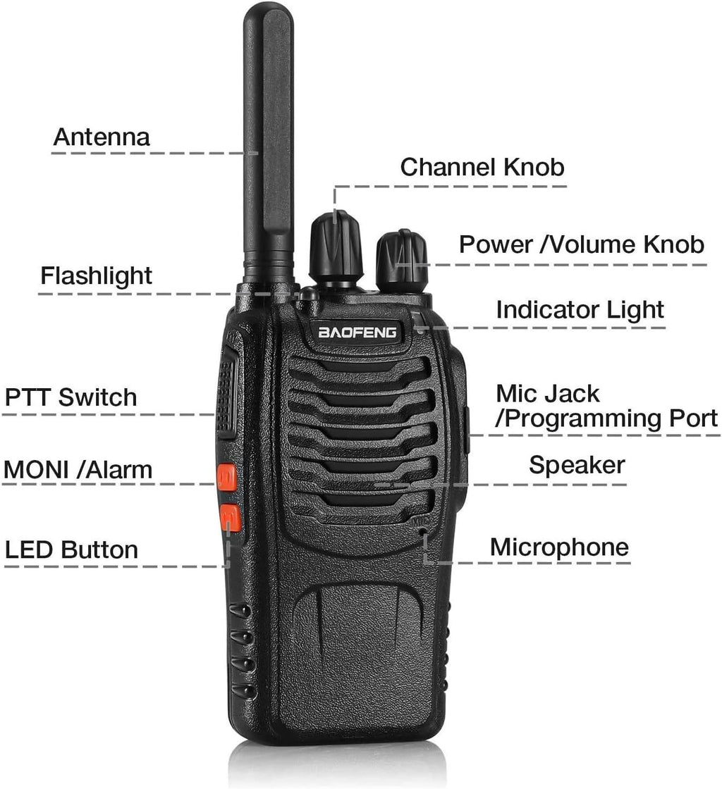 Walkie Talkies Black 4 Pack D762