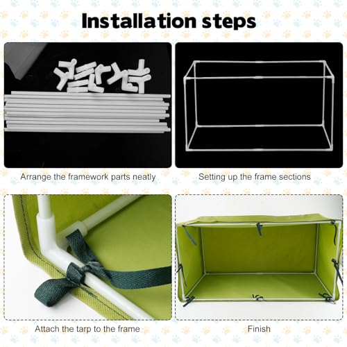 Large Size Outdoor Cat House 30"x16"x16" Cat Feeding Station Cat Outdoor Shelter W814818