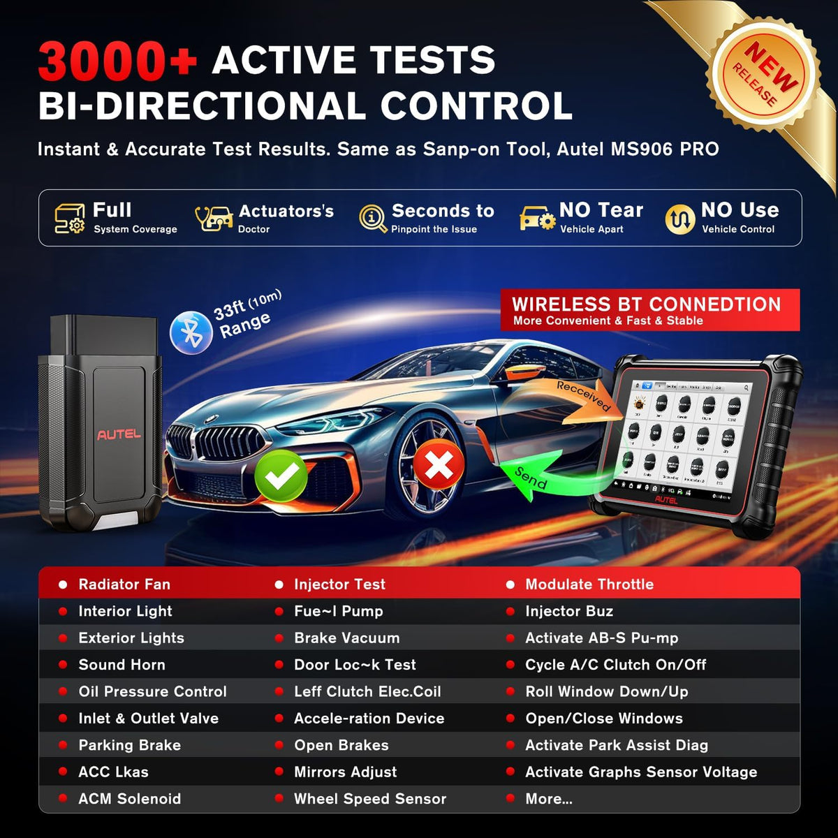 2024 OS 11 Bidirectional Scan Tool Z516