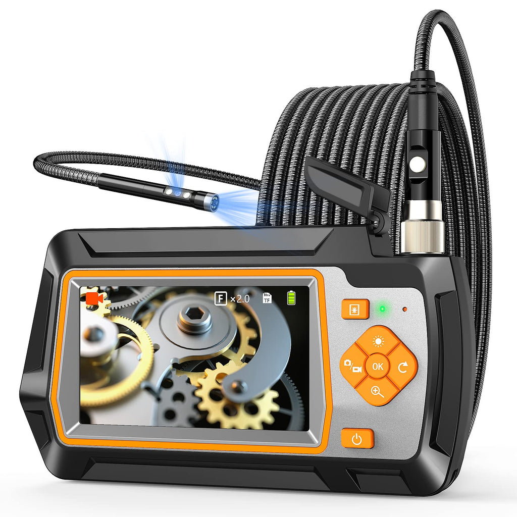 Dual Lens 1080P HD Borescope Endoscope Camera with 4.3' IPS Screen U429